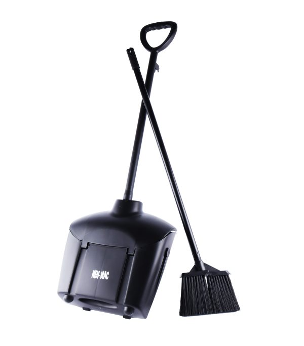 Auto Close Plastic Dust Pan C/W Broom